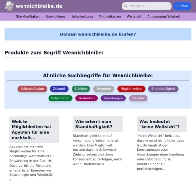 Screenshot wennichbleibe.de