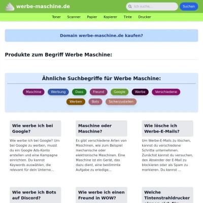 Screenshot werbe-maschine.de