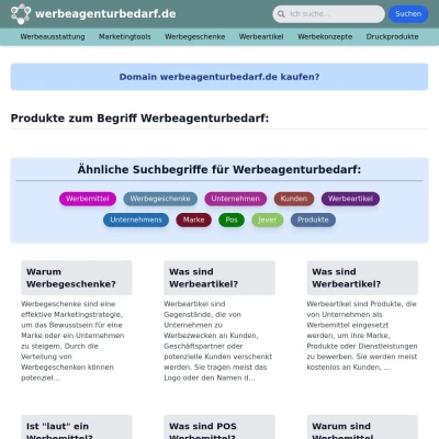 Screenshot werbeagenturbedarf.de