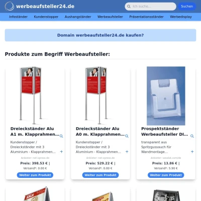 Screenshot werbeaufsteller24.de