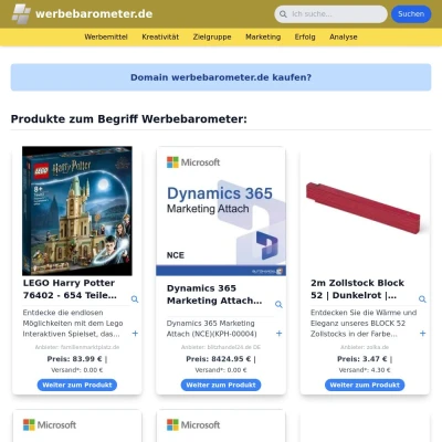 Screenshot werbebarometer.de