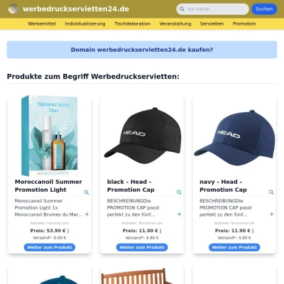 Screenshot werbedruckservietten24.de