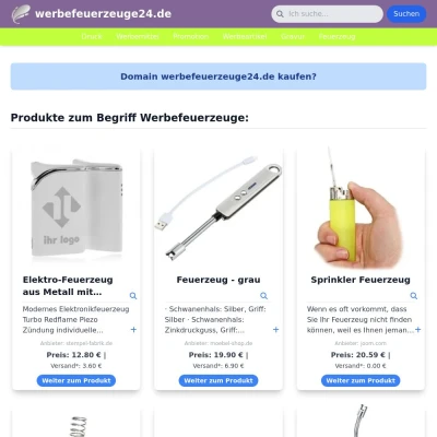 Screenshot werbefeuerzeuge24.de