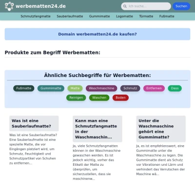 Screenshot werbematten24.de