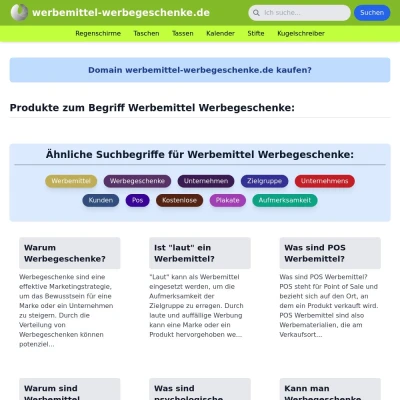 Screenshot werbemittel-werbegeschenke.de