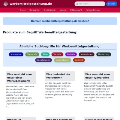 Screenshot werbemittelgestaltung.de