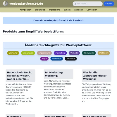 Screenshot werbeplattform24.de