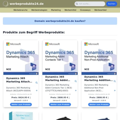 Screenshot werbeprodukte24.de