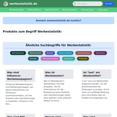 Screenshot werbestatistik.de