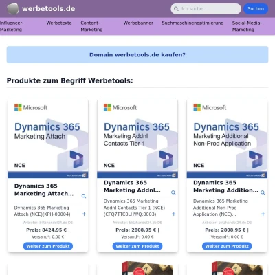 Screenshot werbetools.de