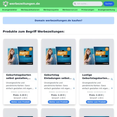 Screenshot werbezeitungen.de