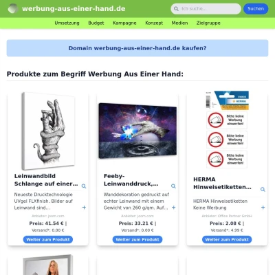 Screenshot werbung-aus-einer-hand.de