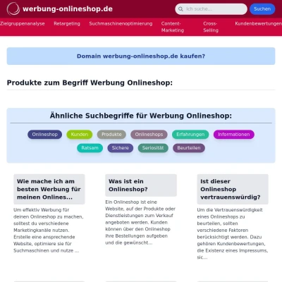 Screenshot werbung-onlineshop.de