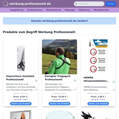 Screenshot werbung-professionell.de