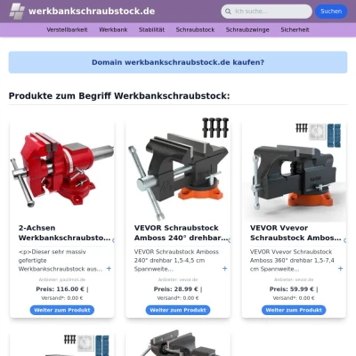 Screenshot werkbankschraubstock.de