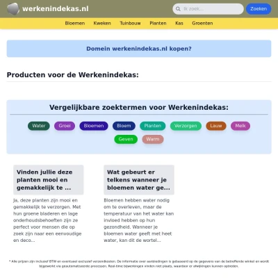 Screenshot werkenindekas.nl