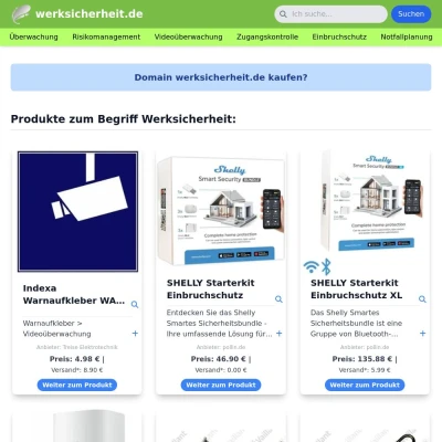 Screenshot werksicherheit.de