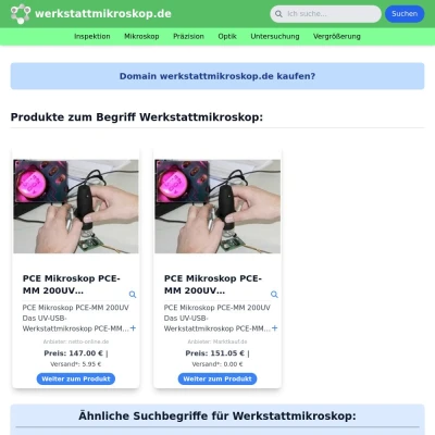 Screenshot werkstattmikroskop.de