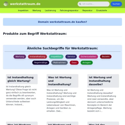 Screenshot werkstattraum.de