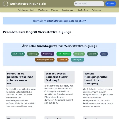 Screenshot werkstattreinigung.de