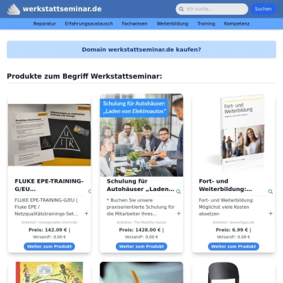 Screenshot werkstattseminar.de