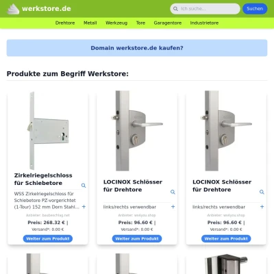 Screenshot werkstore.de