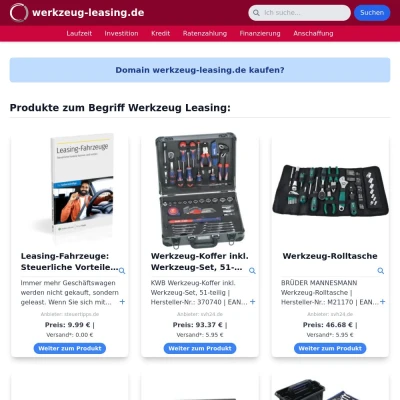 Screenshot werkzeug-leasing.de