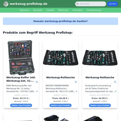 Screenshot werkzeug-profishop.de