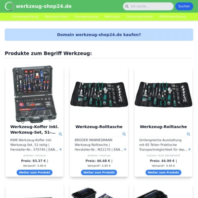 Screenshot werkzeug-shop24.de