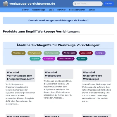 Screenshot werkzeuge-vorrichtungen.de