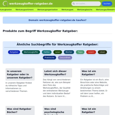 Screenshot werkzeugkoffer-ratgeber.de