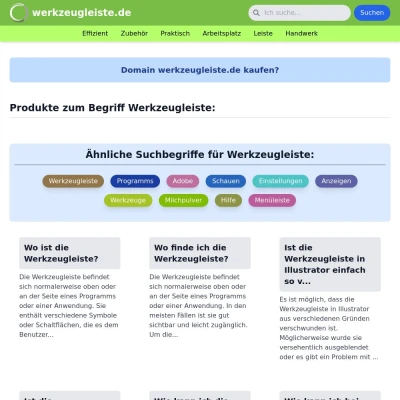 Screenshot werkzeugleiste.de