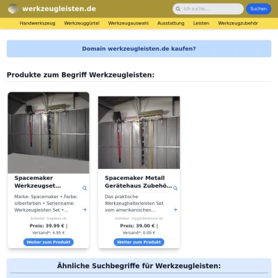 Screenshot werkzeugleisten.de