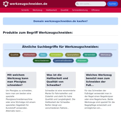 Screenshot werkzeugschneiden.de