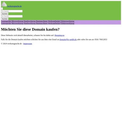 Screenshot werkzeugsuche.de