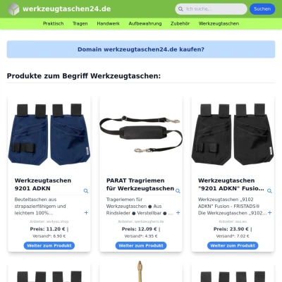 Screenshot werkzeugtaschen24.de