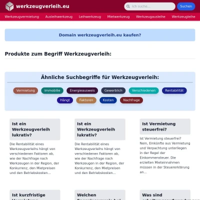 Screenshot werkzeugverleih.eu