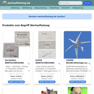 Screenshot wertaufholung.de