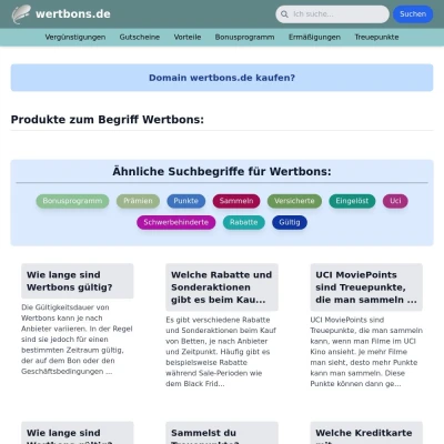 Screenshot wertbons.de