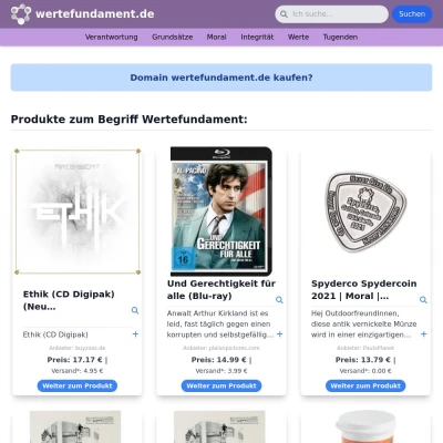 Screenshot wertefundament.de