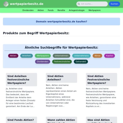 Screenshot wertpapierbesitz.de