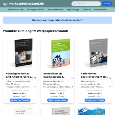 Screenshot wertpapierbestand.de