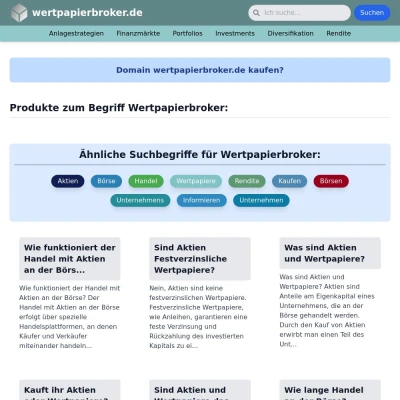 Screenshot wertpapierbroker.de