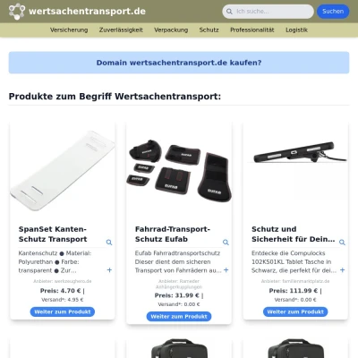 Screenshot wertsachentransport.de