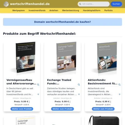 Screenshot wertschriftenhandel.de