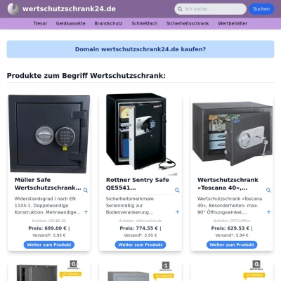 Screenshot wertschutzschrank24.de