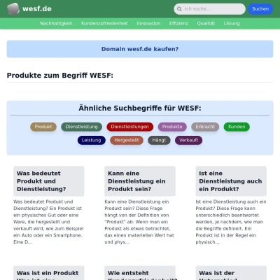 Screenshot wesf.de