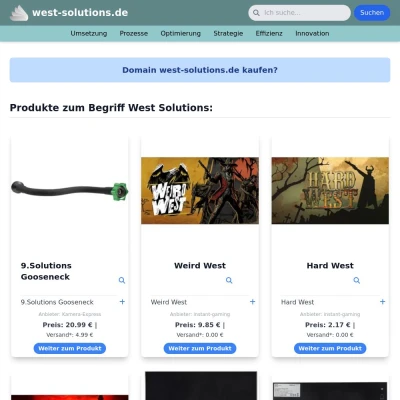 Screenshot west-solutions.de