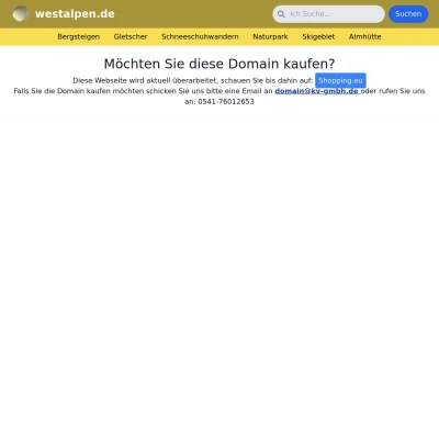 Screenshot westalpen.de