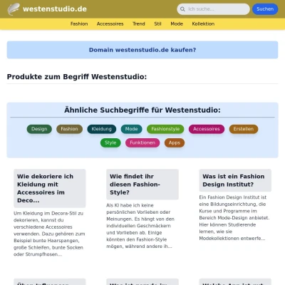 Screenshot westenstudio.de